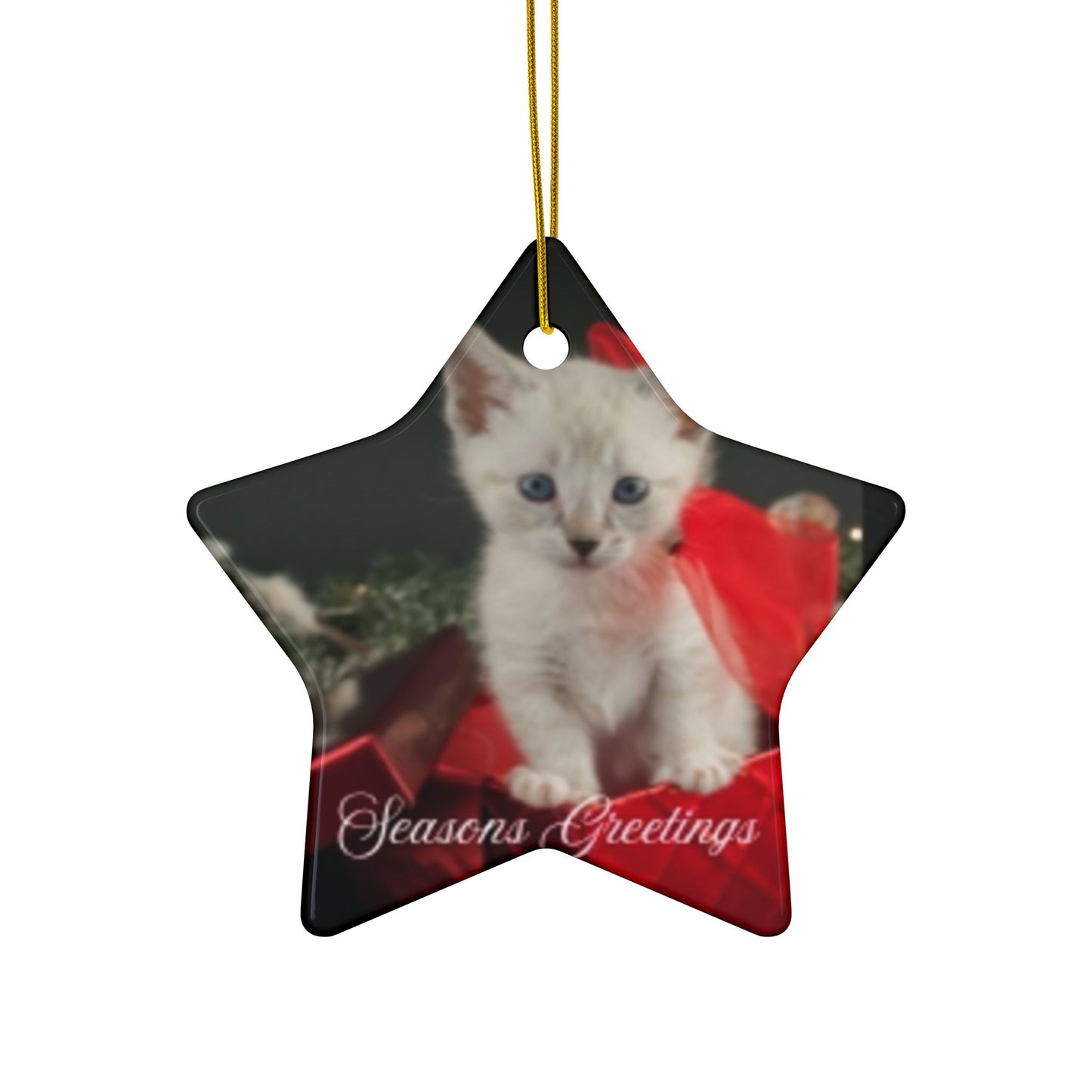 Cat Christmas Ornaments, Festive Double-Sided, Holiday Decor, Pet Lover Gift, Seasonal Cheer, Home Ornament