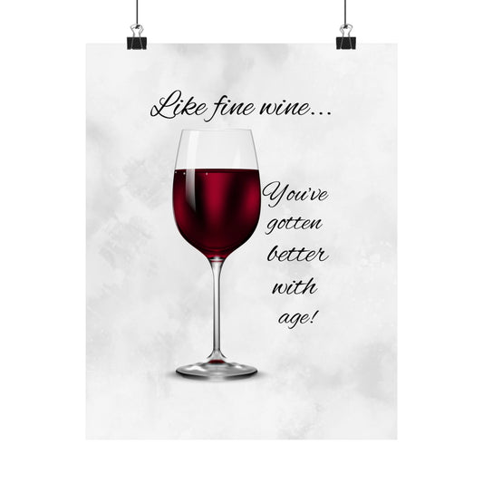 Wine-Themed Wall Art, Inspirational Home Decor, Birthday Gift for Wine Lovers, Kitchen Decor, Serving Suggestion Poster