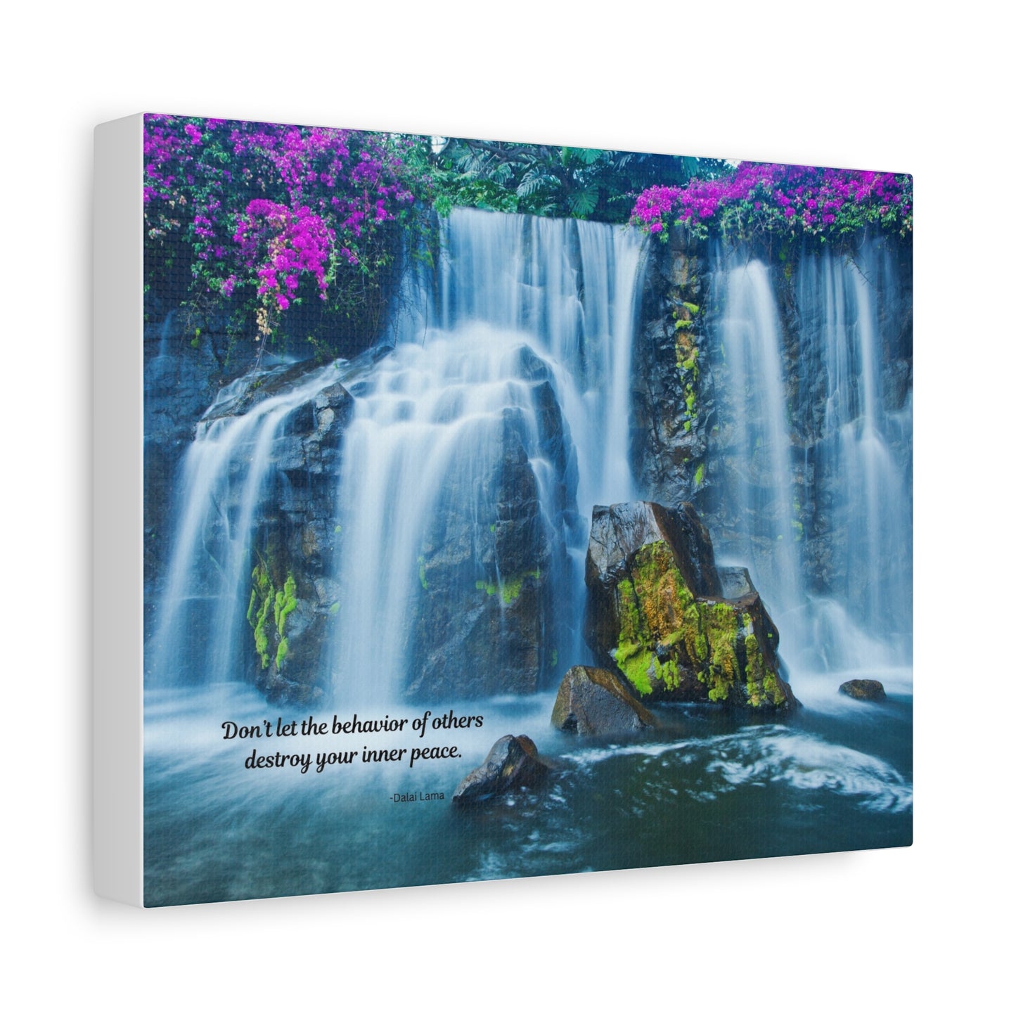Waterfall Canvas Art Print, Inspirational Wall Decor, Meditation Wall Art, Serenity Home Decor, Gift for Mindfulness, Nature Artwork