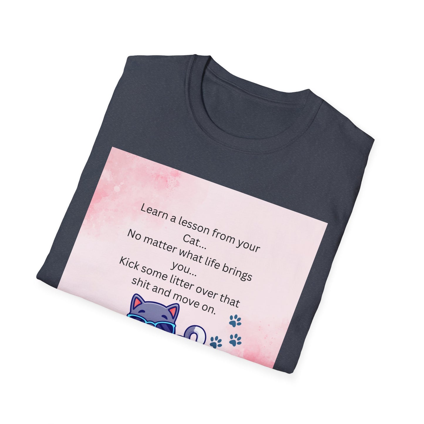 Reflective Cat Quote T-Shirt, Motivational Tee, Pet Lover Shirt, Gift for Cat Owners, Cute Cat Design, Funny Cat Lover Apparel