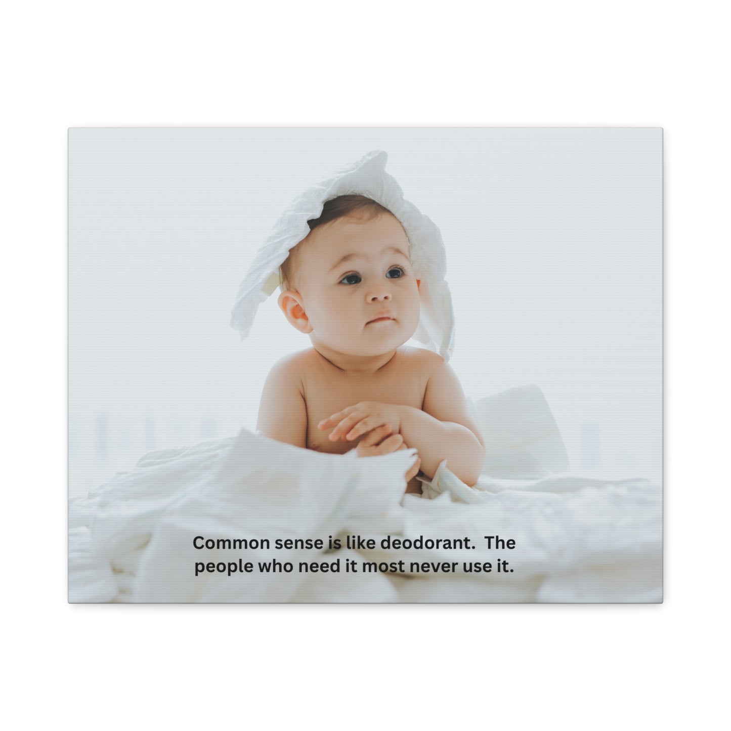 Humorous Canvas Wall Art, Funny Baby Quote Home Decor, Nursery Wall Decor, Gift for New Parents, Baby Shower Gift