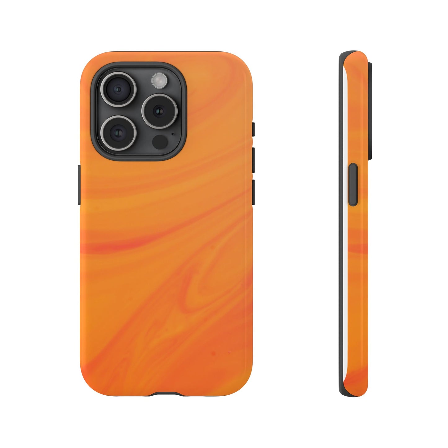 Tough Cases, Beautiful Orange Marble Design
