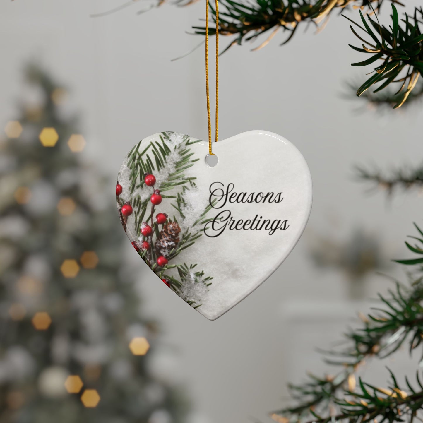 Festive Ceramic Ornaments, Holiday Decor, Seasonal Gift, Christmas Tree Ornaments, Double-Sided Decorations, Personalized Home Decor, [...]