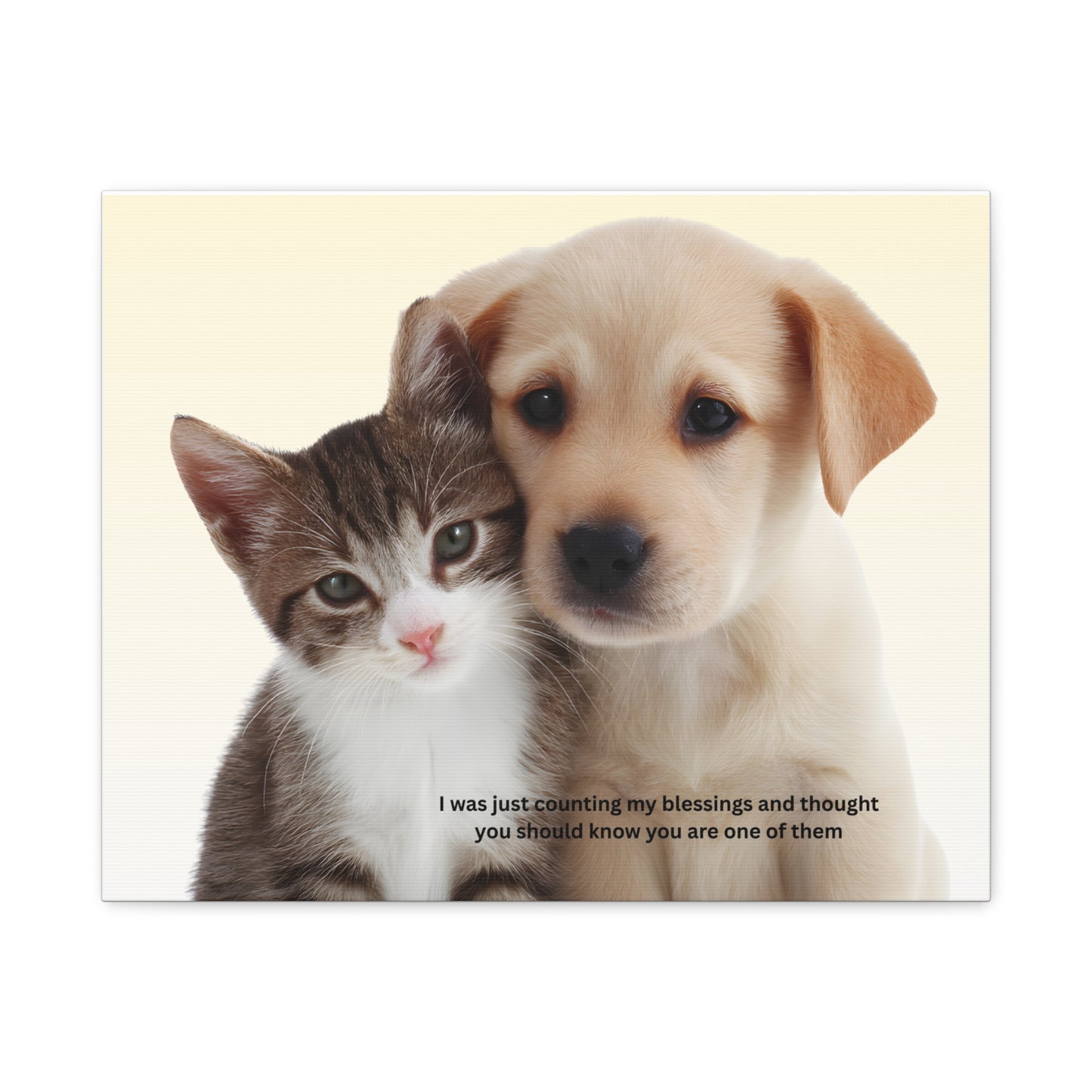 Pet Blessings Canvas Wall Art, Cute Dog and Cat Print, Home Decor for Pet Lovers, Inspirational Gift, Animal Lover Wall Art