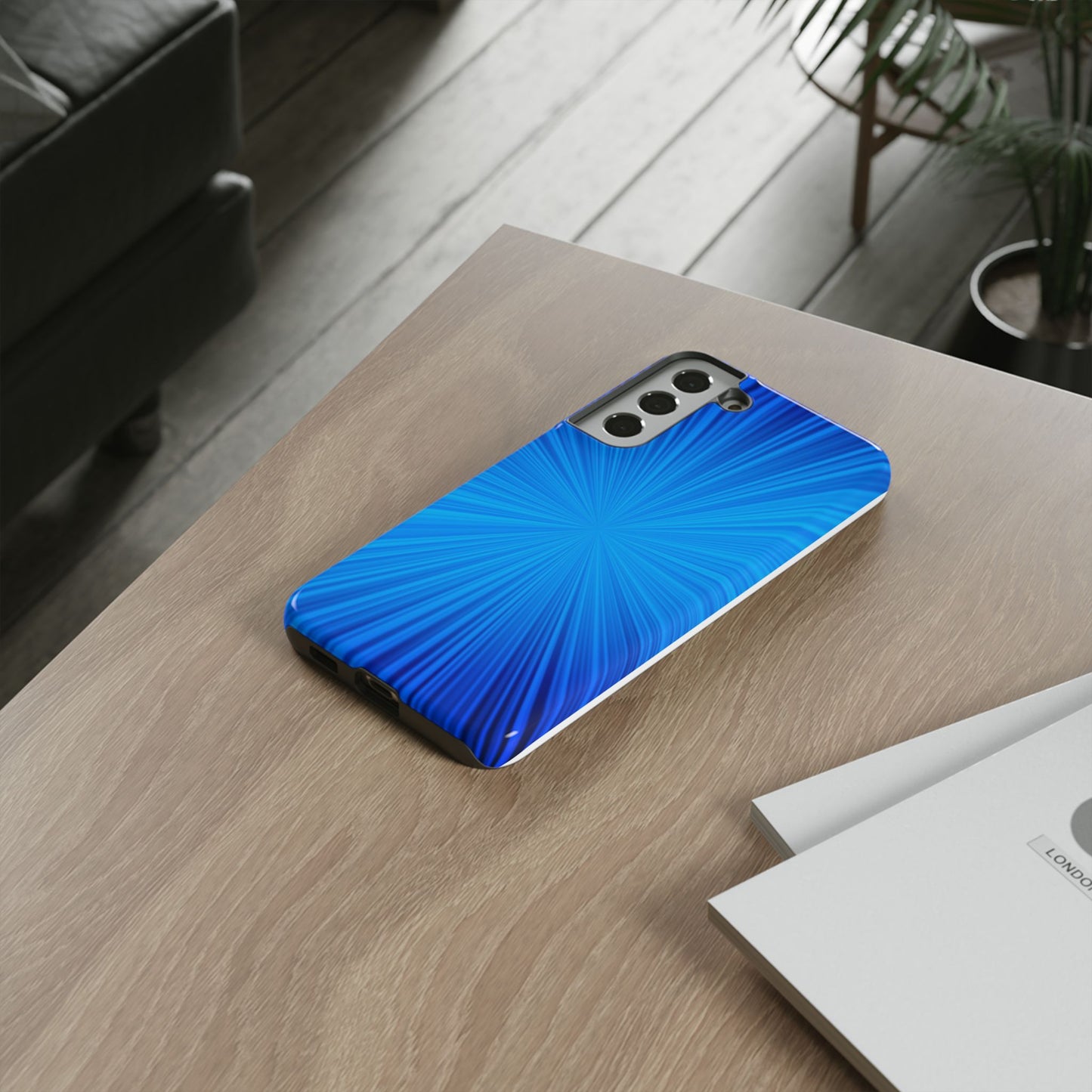 Tough Cases, Beautiful Blue Starburst Design
