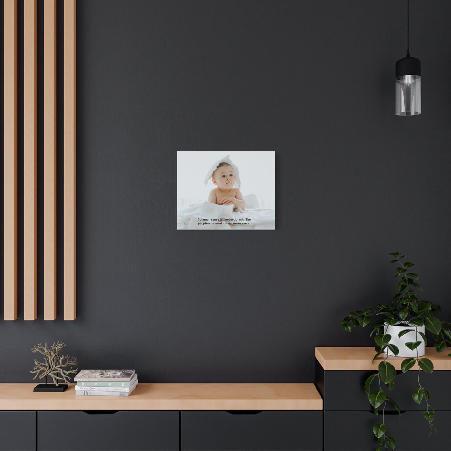 Humorous Canvas Wall Art, Funny Baby Quote Home Decor, Nursery Wall Decor, Gift for New Parents, Baby Shower Gift