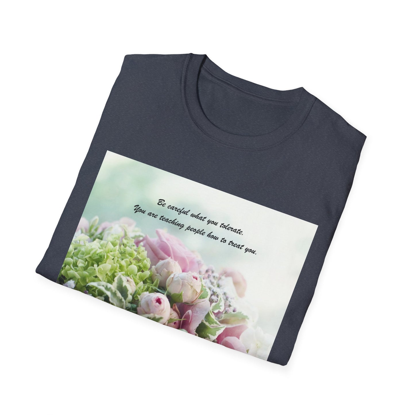 Floral Sympathy T-Shirt — "Be comforted when you think of me" Memorial Tee