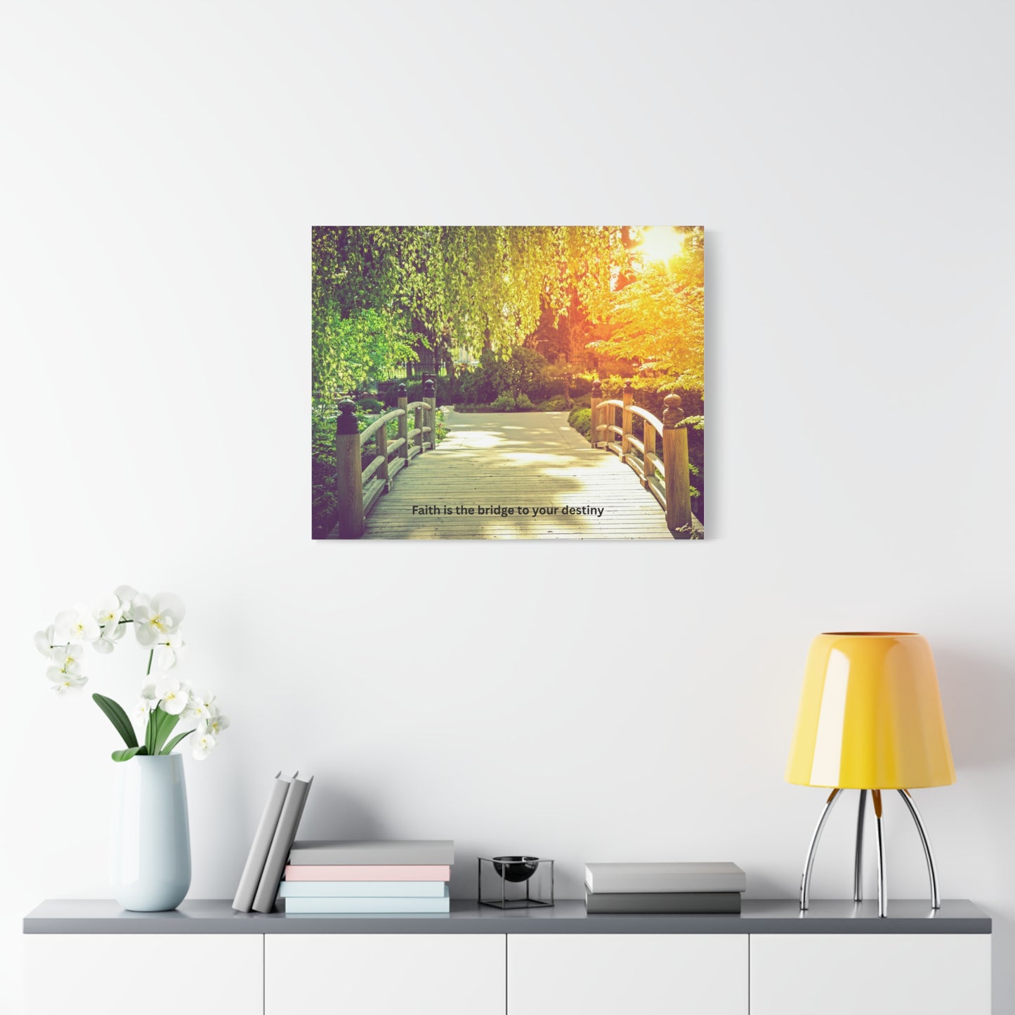 Inspirational Canvas Wall Art, Faith Is the Bridge to Your Destiny, Home Decor, Motivational Art, Living Room Decoration, Gift Idea