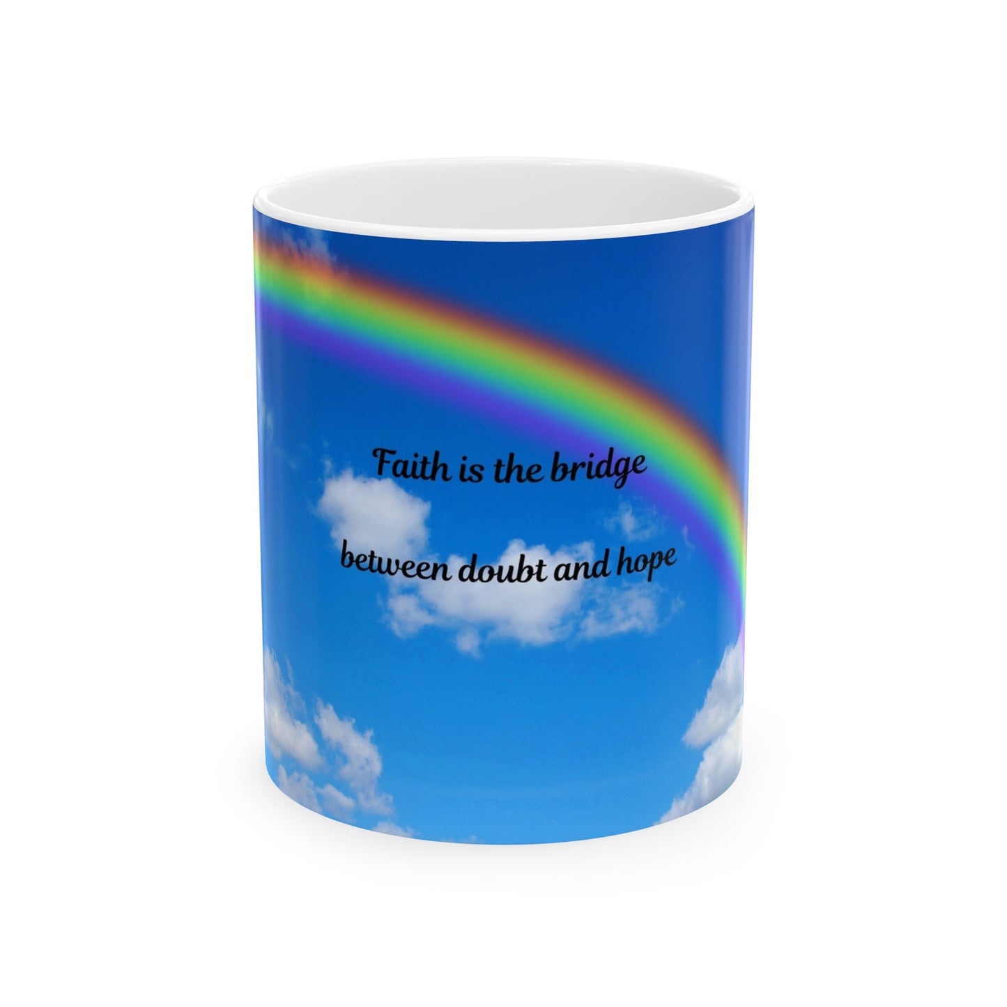Rainbow Sky Ceramic Mug - Inspire Joy & Hope, Perfect Gift for Coffee Lovers, Personalized Mug for Holidays & Celebrations, [...]