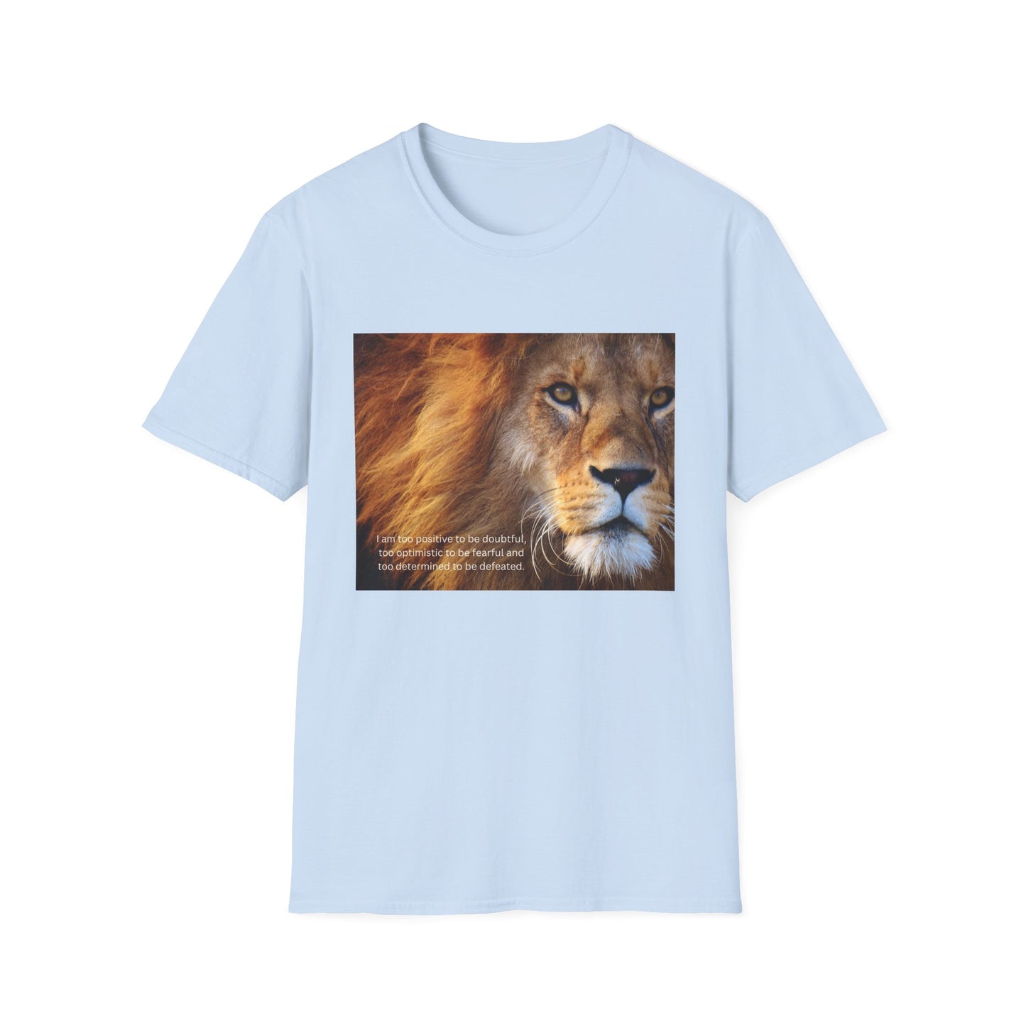 Lion's Roar Softstyle T-Shirt | Wildlife Lover Gift, Nature Tee, Animal Lover Shirt, Eco-Friendly Apparel, Front Design Export
