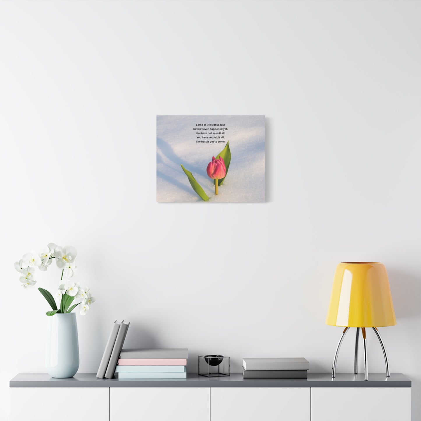 Canvas Wall Art – Inspirational Tulip Quote "Some of life's best days..."