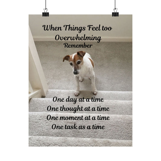 Inspiring Matte Vertical Posters, Motivational Wall Art, Dog-Themed Decor, Uplifting Home Decor, Gift for Dog Lovers