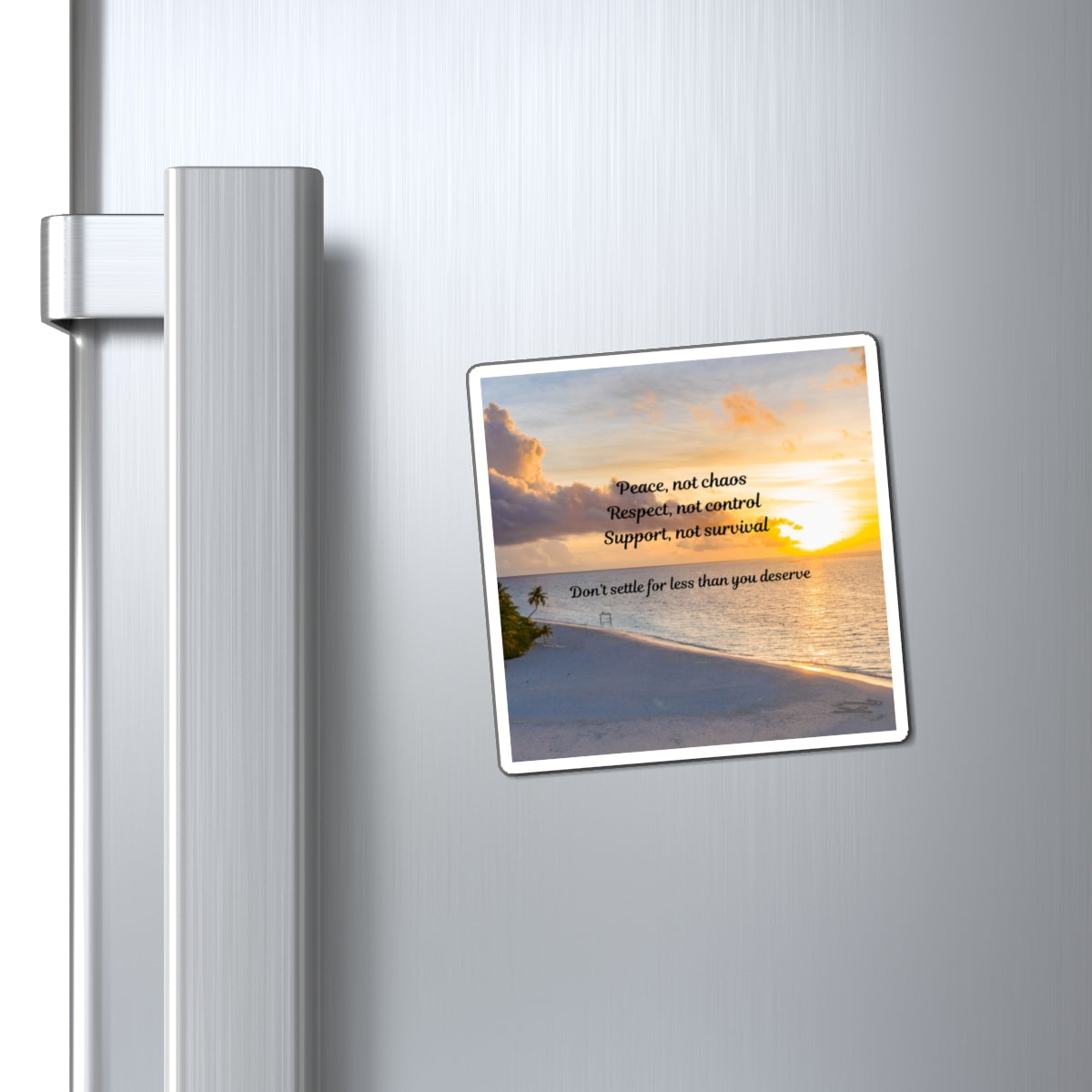 Inspirational Quote Magnets, Motivational Fridge Decor, Positive Affirmation Gift, Beach Sunset Art, Home Office Inspiration