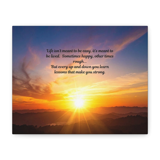 Inspirational Canvas Print, Motivational Wall Art, Positive Quote Decor, Home Office Gift, Uplifting Sunset Design