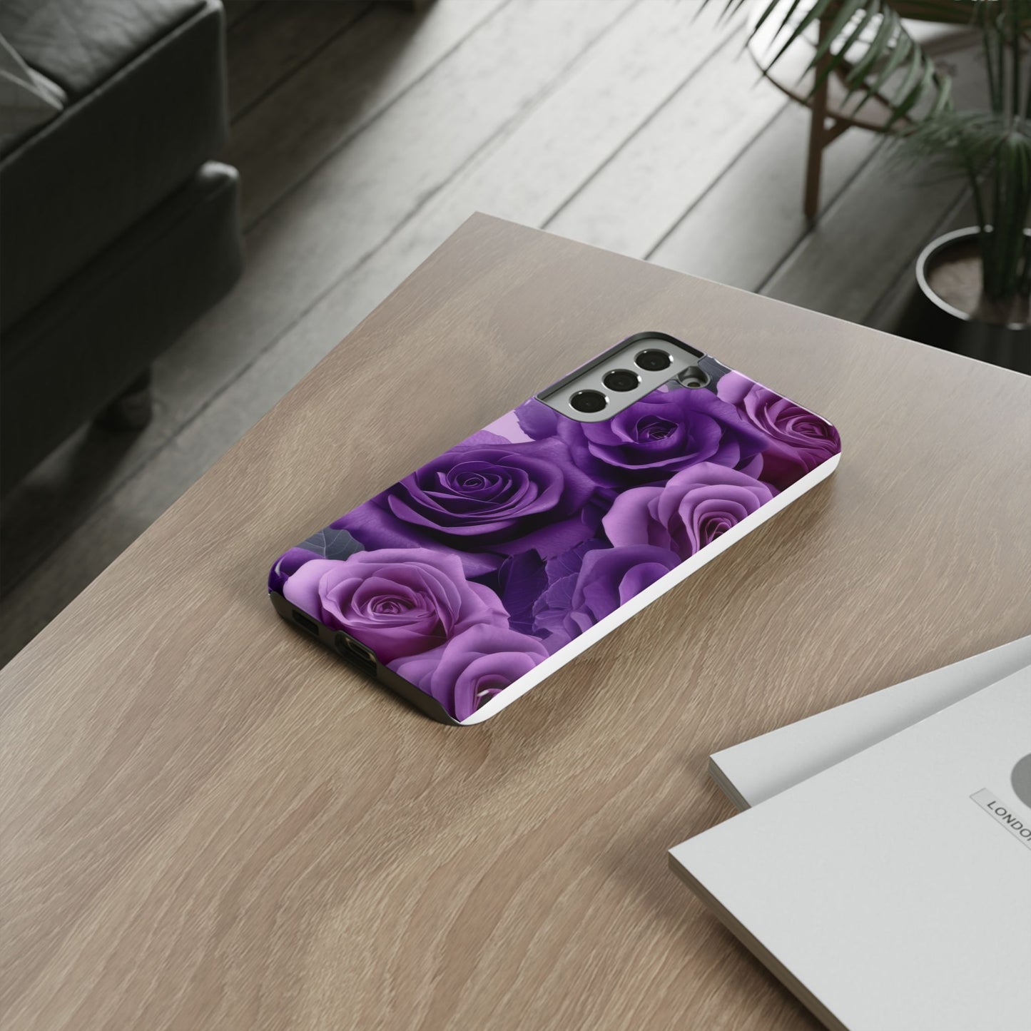 Tough Cases, Beautiful Purple Floral Design