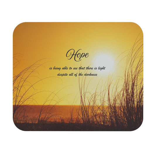 Hope Sunrise Mouse Pad — Inspirational Desk Mousepad with "Hope" Quote