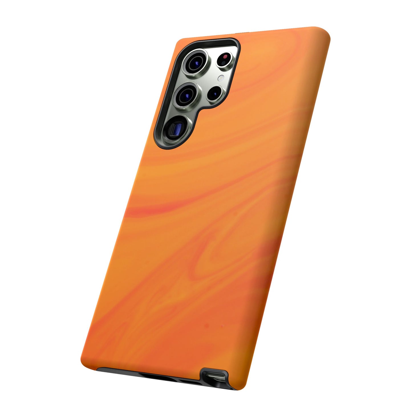 Tough Cases, Beautiful Orange Marble Design
