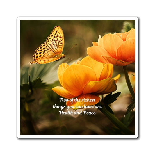Nature-Inspired Motivational Magnets for Home Decor, Butterfly Magnet, Inspirational Gift, Kitchen Decor, Spring Theme