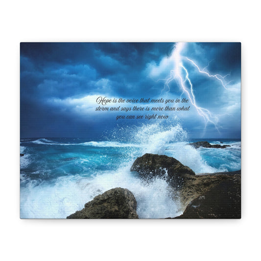 Inspirational Wall Art Canvas, Ocean Waves Decor, Stormy Skies Prints, Motivational Home Decor, Beach House Wall Art