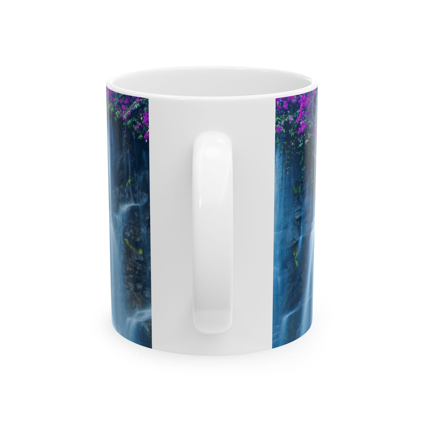 Serene Waterfall Ceramic Mug, Inspirational Gift for Nature Lovers, Coffee Cup for Relaxation, Home Decor, Nature-Themed Drinkware