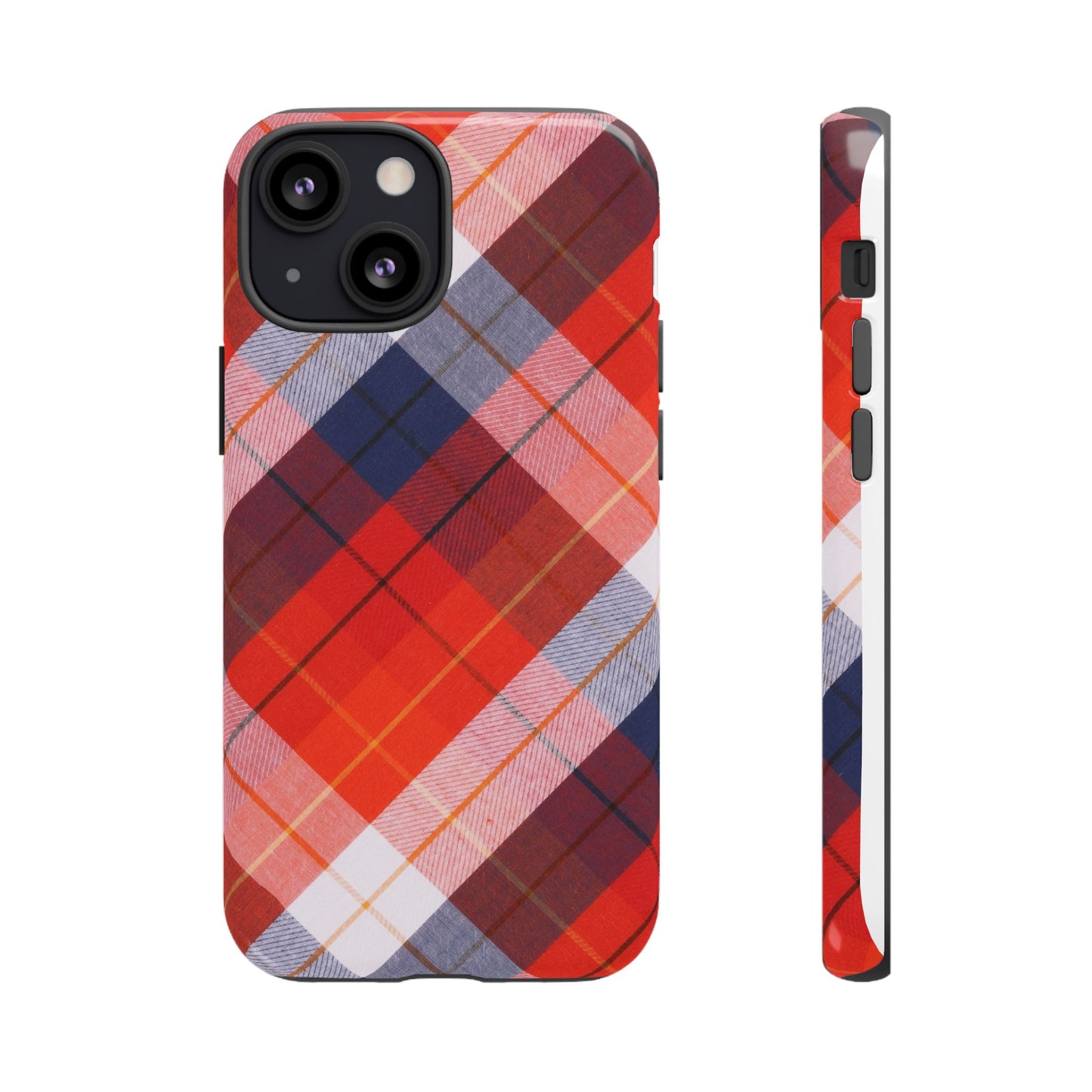 Tough Cases, Beautiful Red, White & Blue Plaid Design