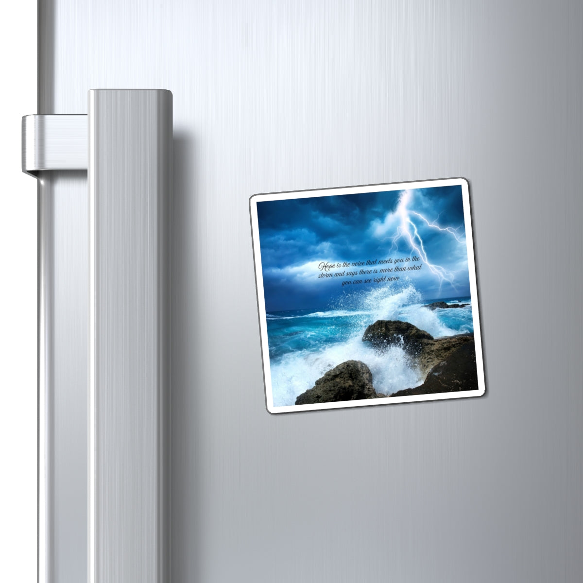 Ocean Storm Quote Magnet, Inspirational Home Decor, Unique Gift for Ocean Lovers, Nautical Kitchen Magnet, Motivational Fridge Art