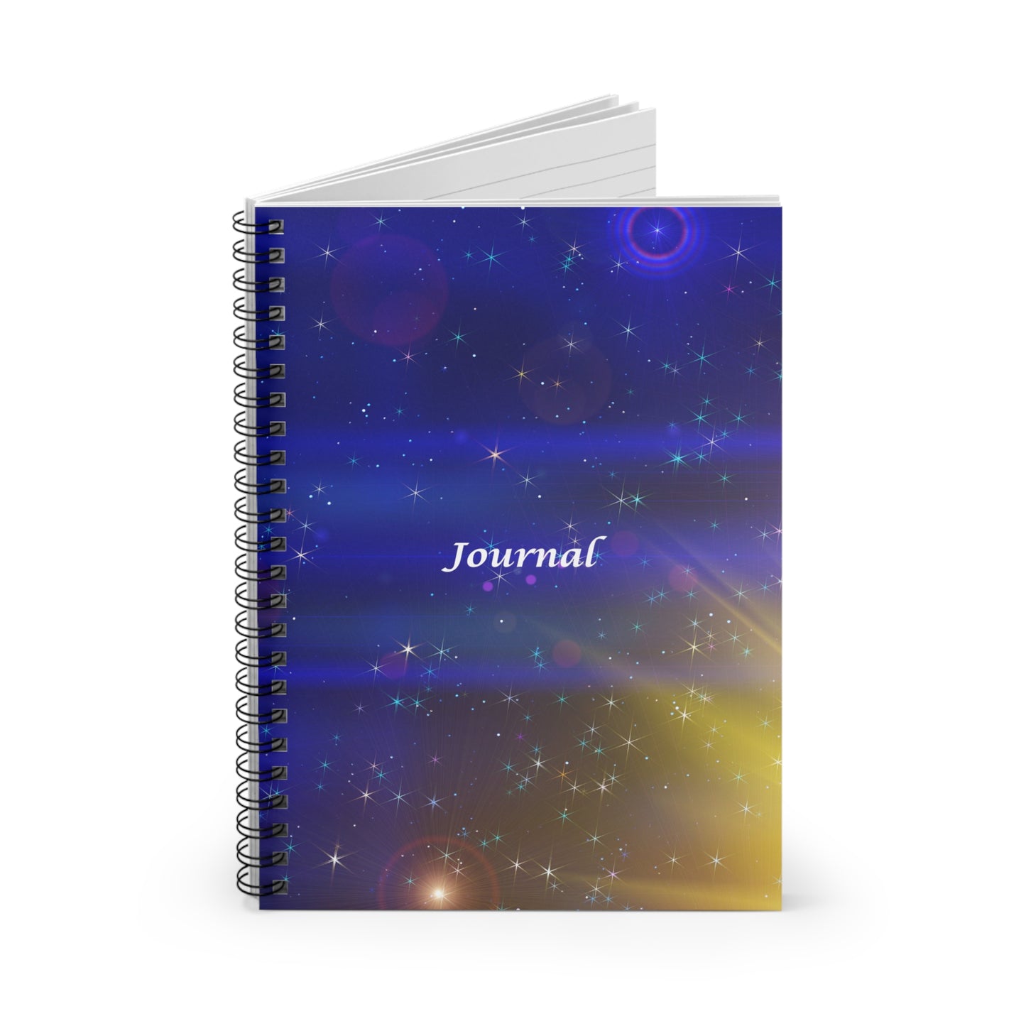 Galaxy Journal Spiral Notebook — Ruled Lined Space Notebook for Writing & Notes