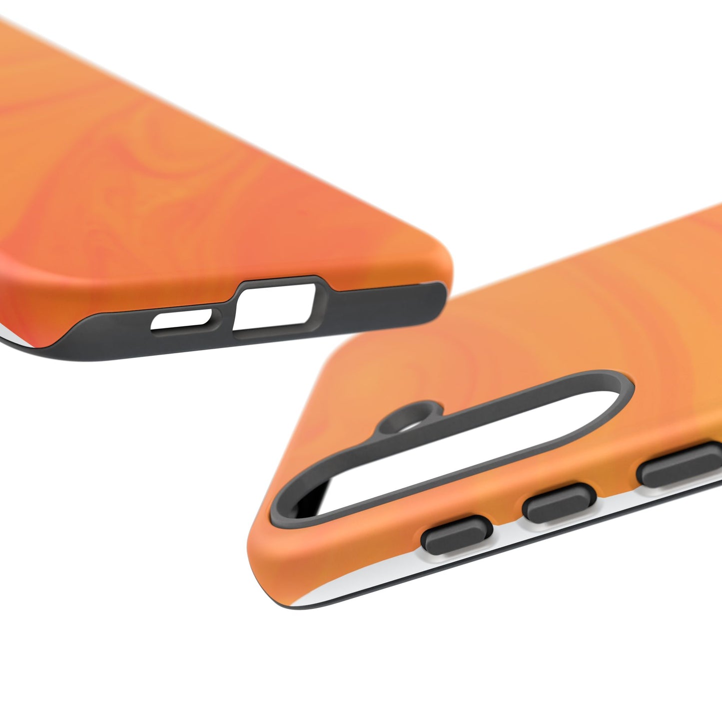Tough Cases, Beautiful Orange Marble Design