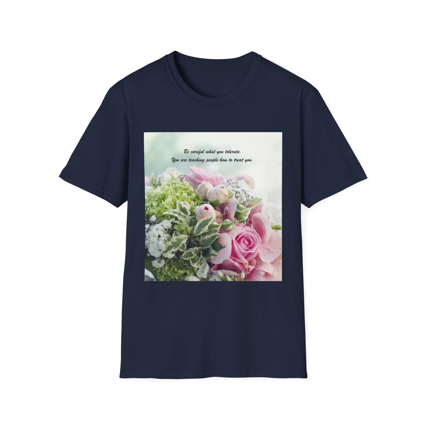 Floral Sympathy T-Shirt — "Be comforted when you think of me" Memorial Tee