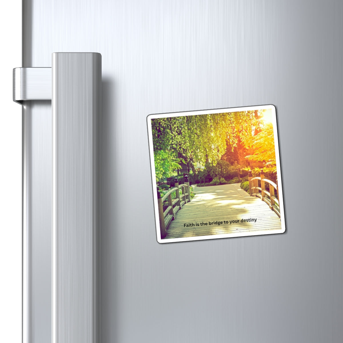 Inspirational Nature Magnet, Faith Quote Decor, Home & Kitchen Gift, Motivational Fridge Magnet, Nature Lover's Keepsake