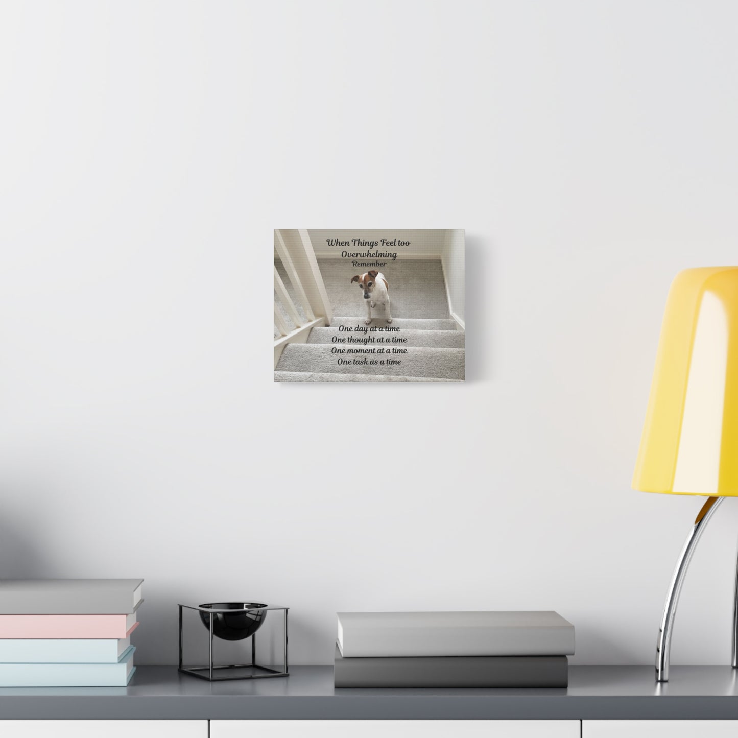 Inspirational Dog Canvas Print, Motivational Wall Art, Home Décor for Pet Lovers, Unique Gift Option, Perfect for Uplifting Spaces