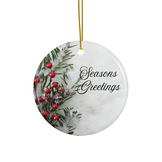 Festive Ceramic Ornaments, Holiday Decor, Seasonal Gift, Christmas Tree Ornaments, Double-Sided Decorations, Personalized Home Decor, [...]