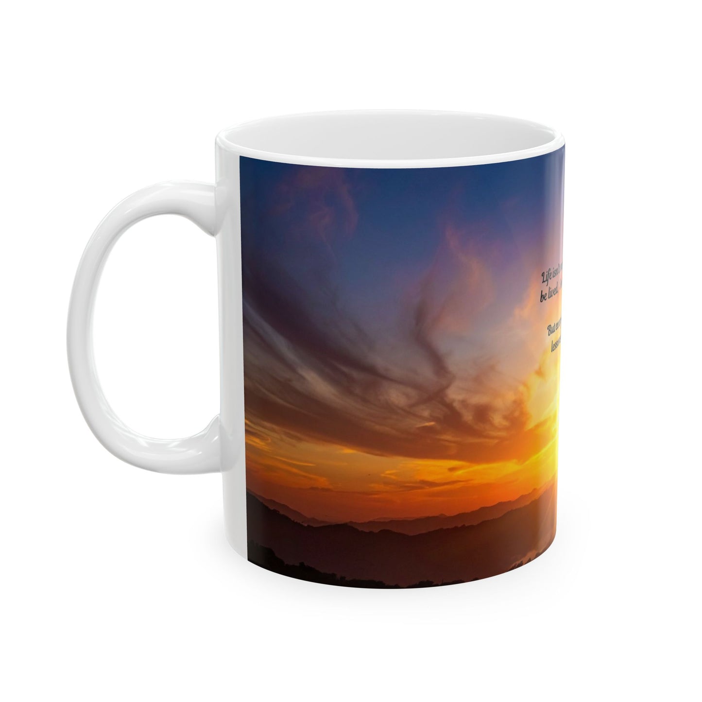 Inspirational Sunrise Ceramic Mug - Motivational Gift for Friends, Family, Office, Coaches, Home Decor, Sunrise