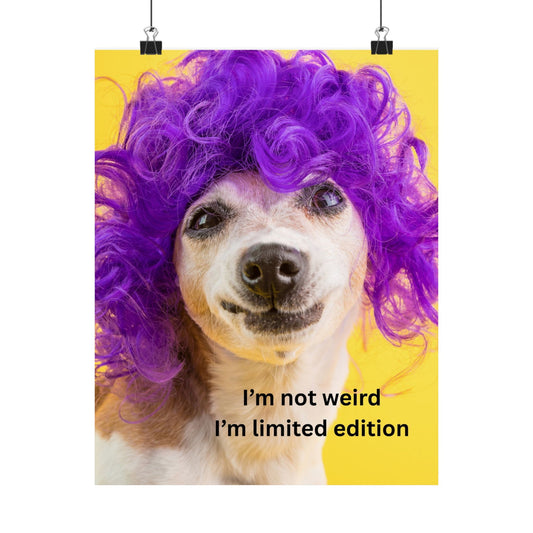 Humorous Dog Art Poster, Whimsical Wall Décor, Funny Gift for Dog Lovers, Quirky Home Art, Unique Pet Lover Gift