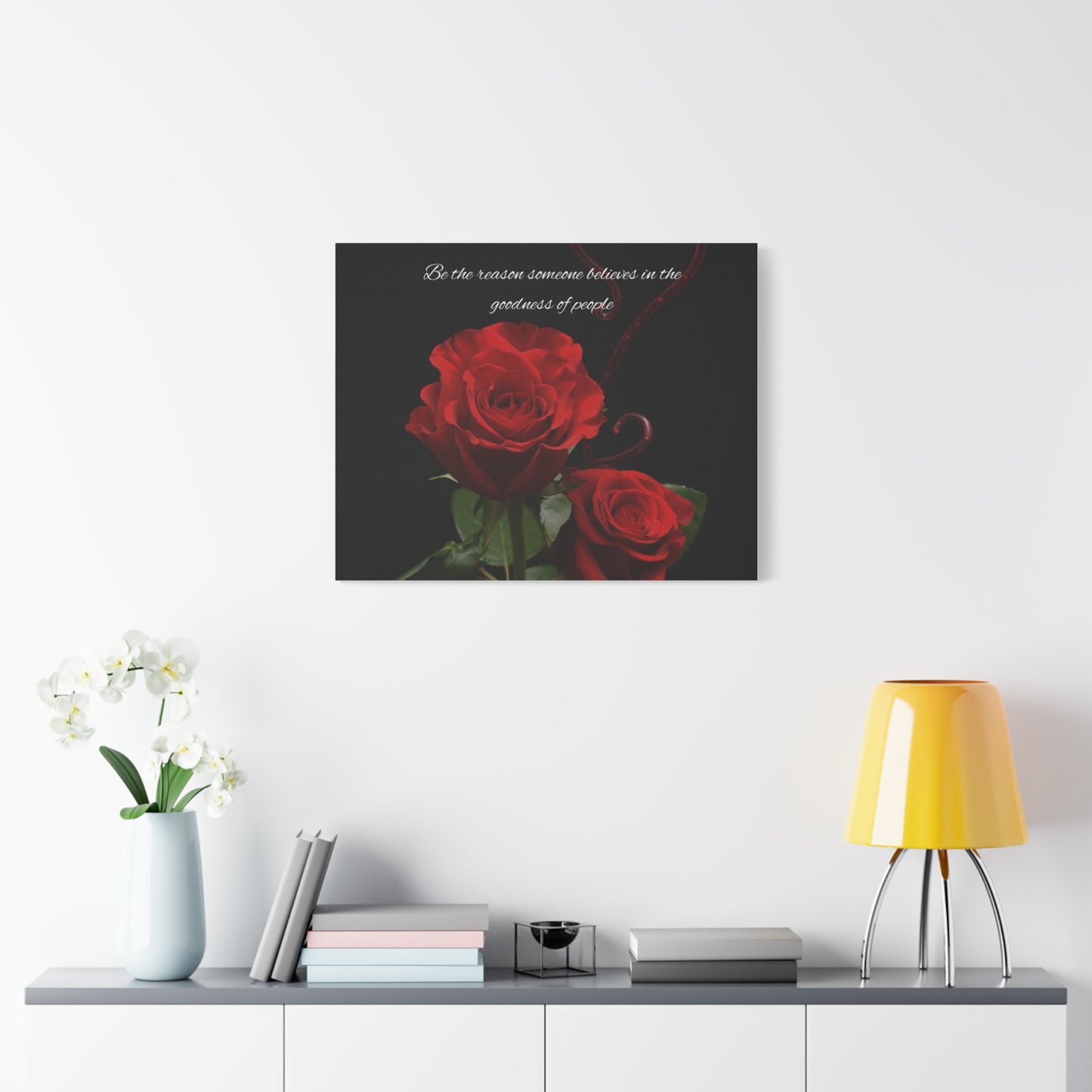 Elegant Rose Canvas Wall Art, Inspirational Decor, Gift for Home, Motivational Art, Floral Wall Decor, Romantic Gift