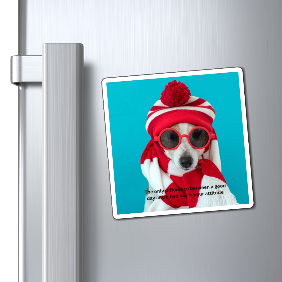 Playful Dog Quote Magnet, Cute Fridge Decor, Animal Lover Gift, Positive Vibes Magnet, Fun Home Accent