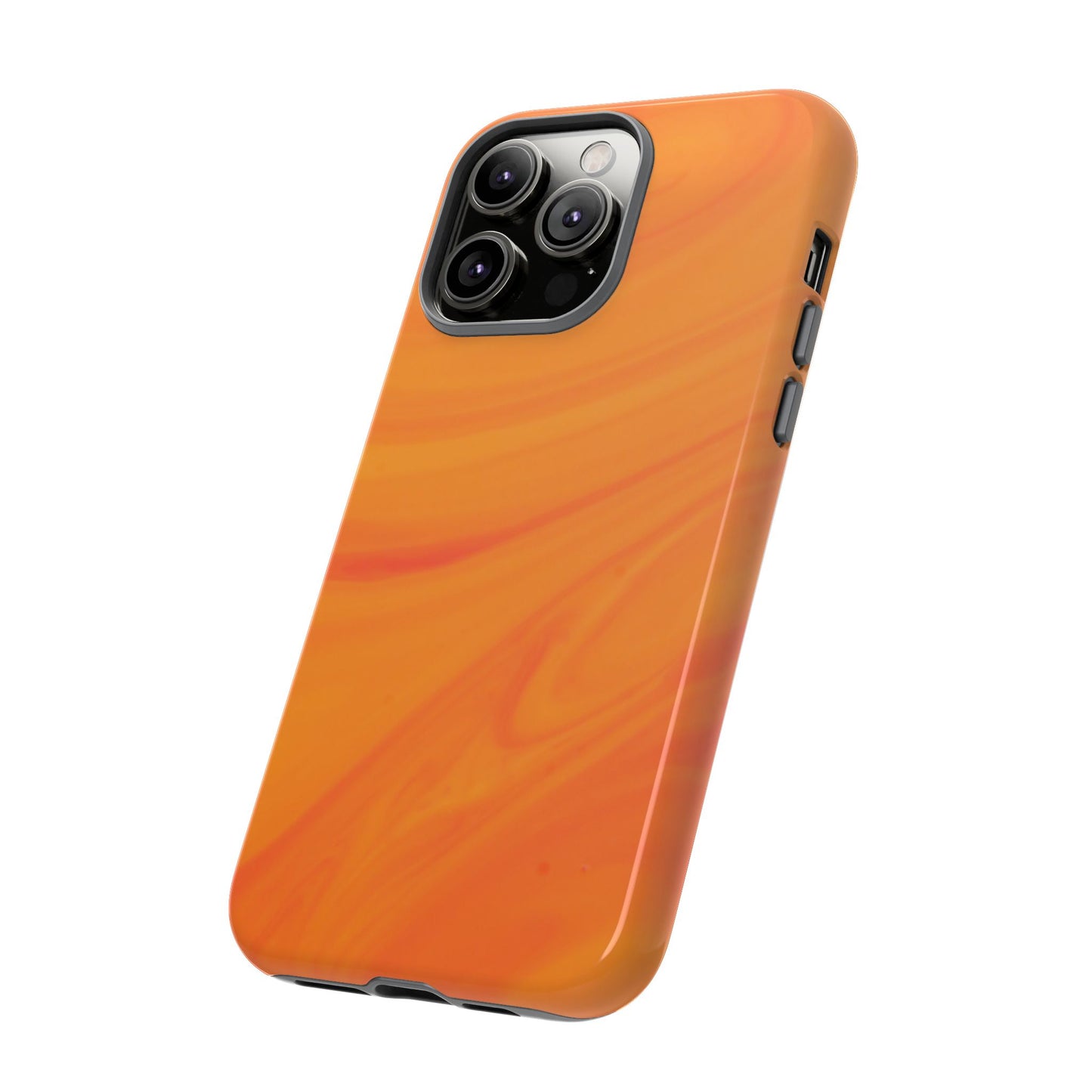 Tough Cases, Beautiful Orange Marble Design