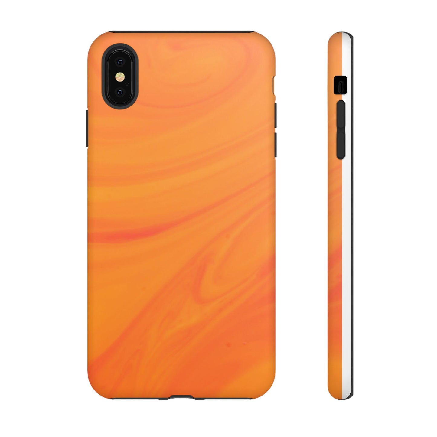 Tough Cases, Beautiful Orange Marble Design