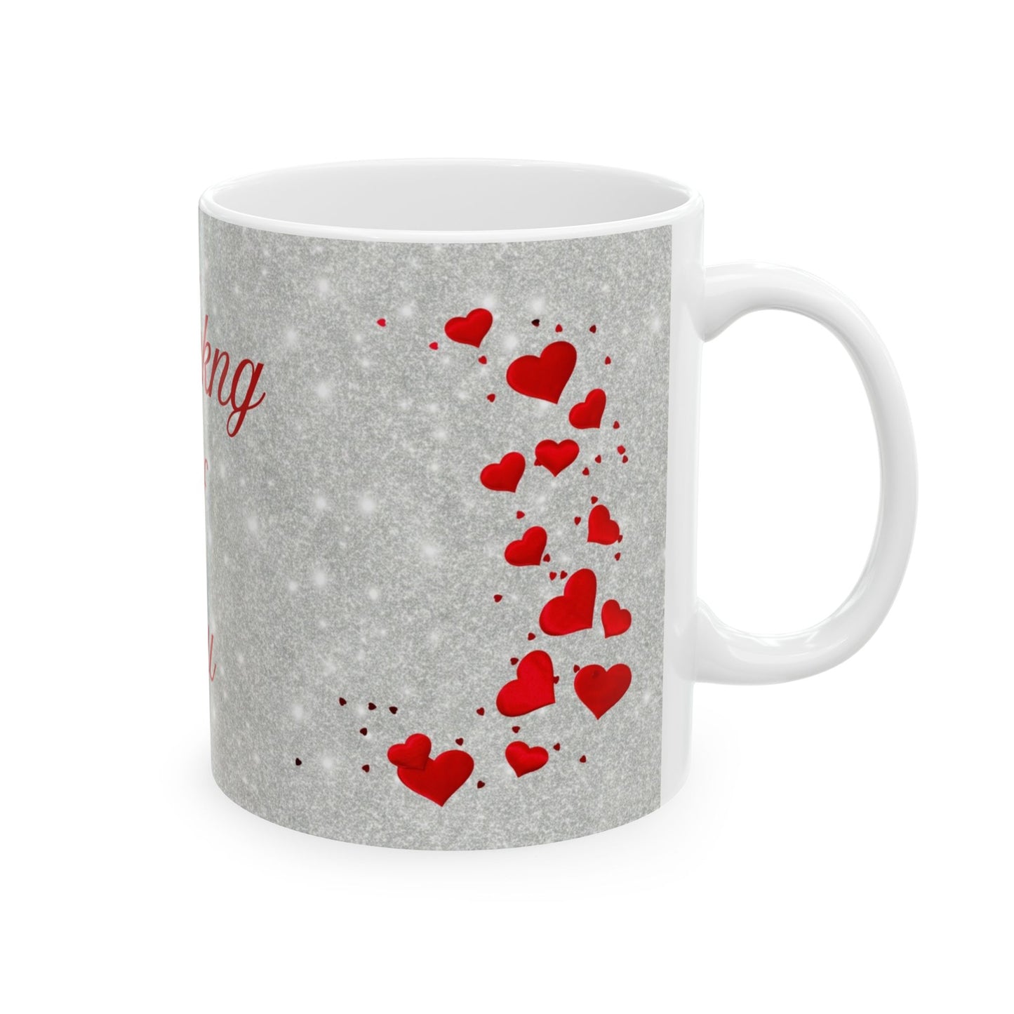 Thinking of You Heart Ceramic Mug — Romantic Valentine’s Coffee Cup (11oz & 15oz)