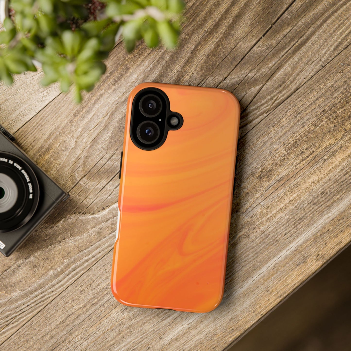Tough Cases, Beautiful Orange Marble Design