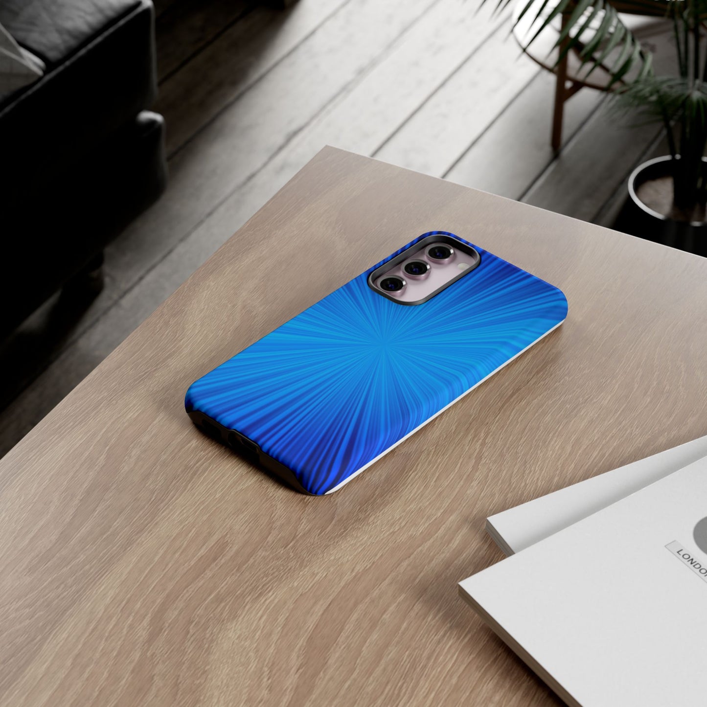 Tough Cases, Beautiful Blue Starburst Design