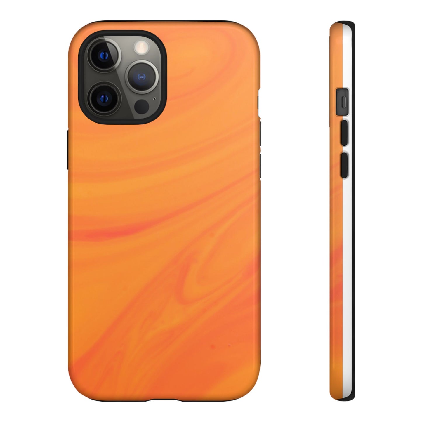 Tough Cases, Beautiful Orange Marble Design