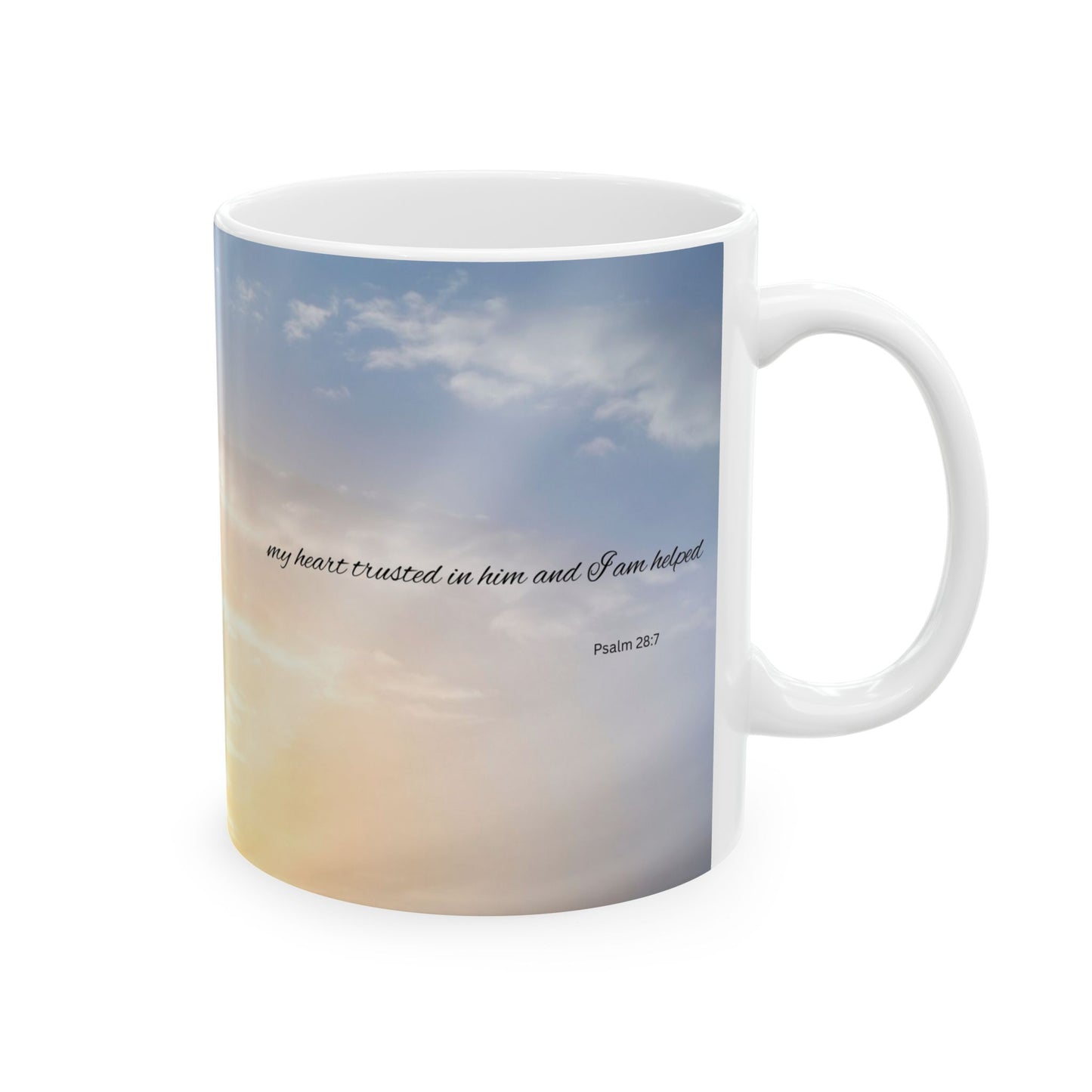 Sunset Sky Inspirational Ceramic Mug, Motivational Coffee Cup, Gift for Friends, Home Decor, Everyday Use, 11oz and 15oz Options