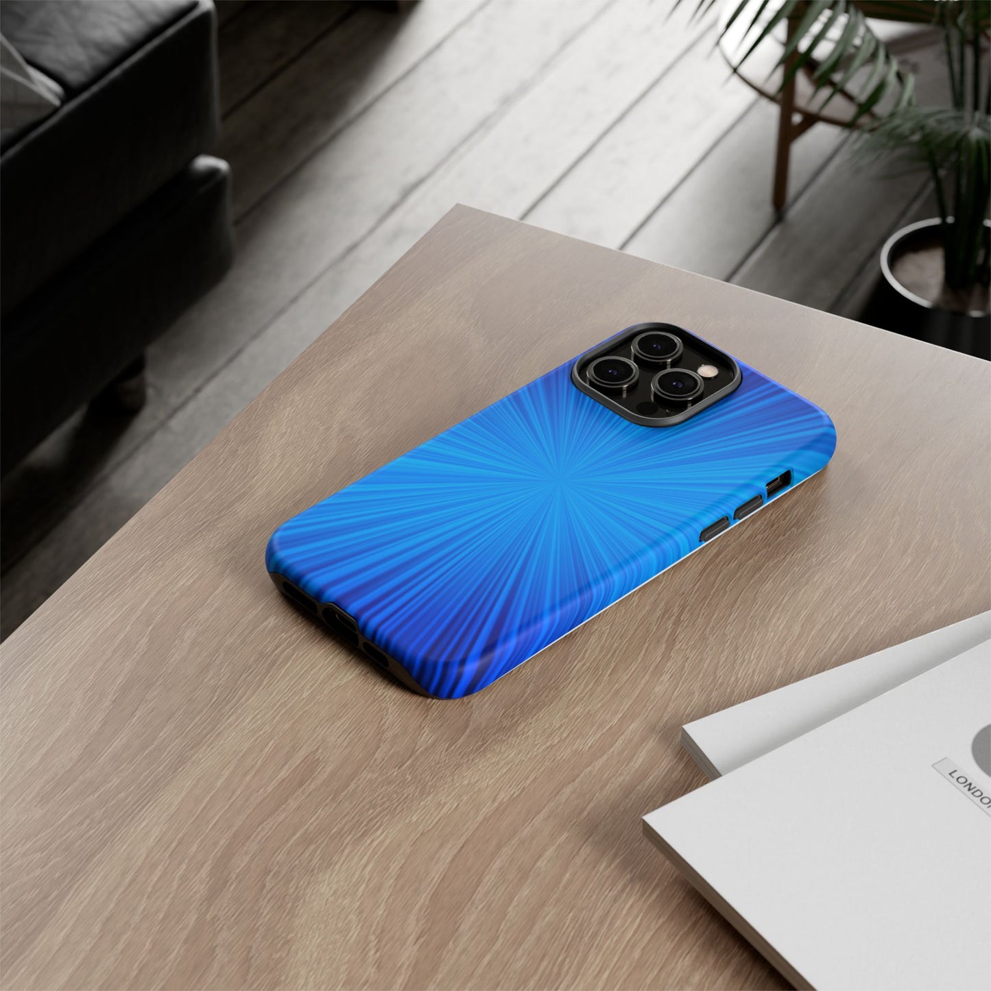 Tough Cases, Beautiful Blue Starburst Design