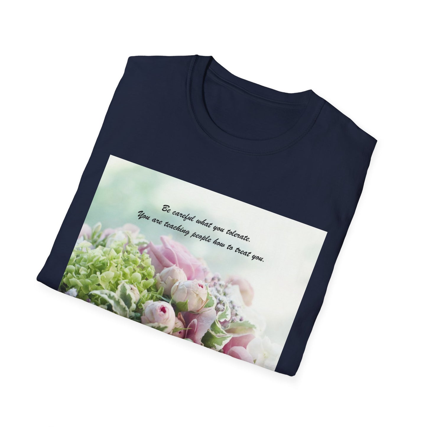 Floral Sympathy T-Shirt — "Be comforted when you think of me" Memorial Tee