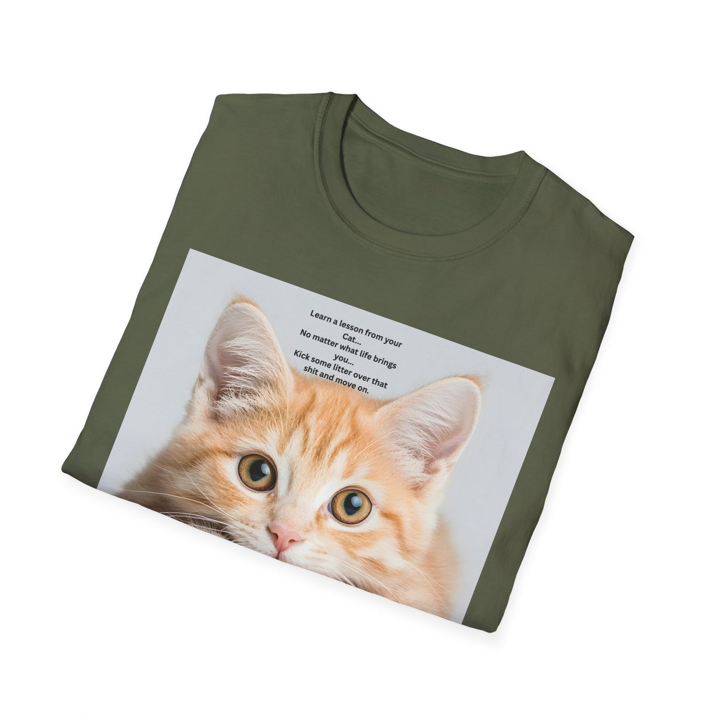 Cat Lover T‑Shirt — Cute Ginger Kitten Photo with Sweet Quote