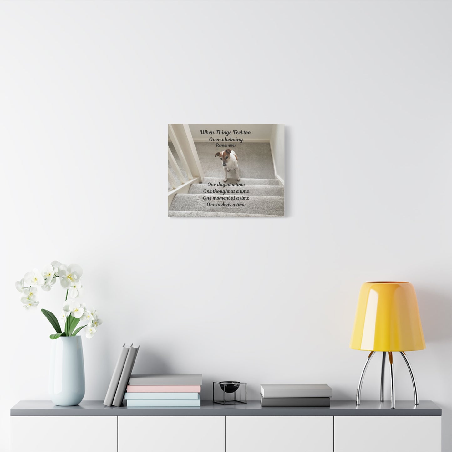 Inspirational Dog Canvas Print, Motivational Wall Art, Home Décor for Pet Lovers, Unique Gift Option, Perfect for Uplifting Spaces