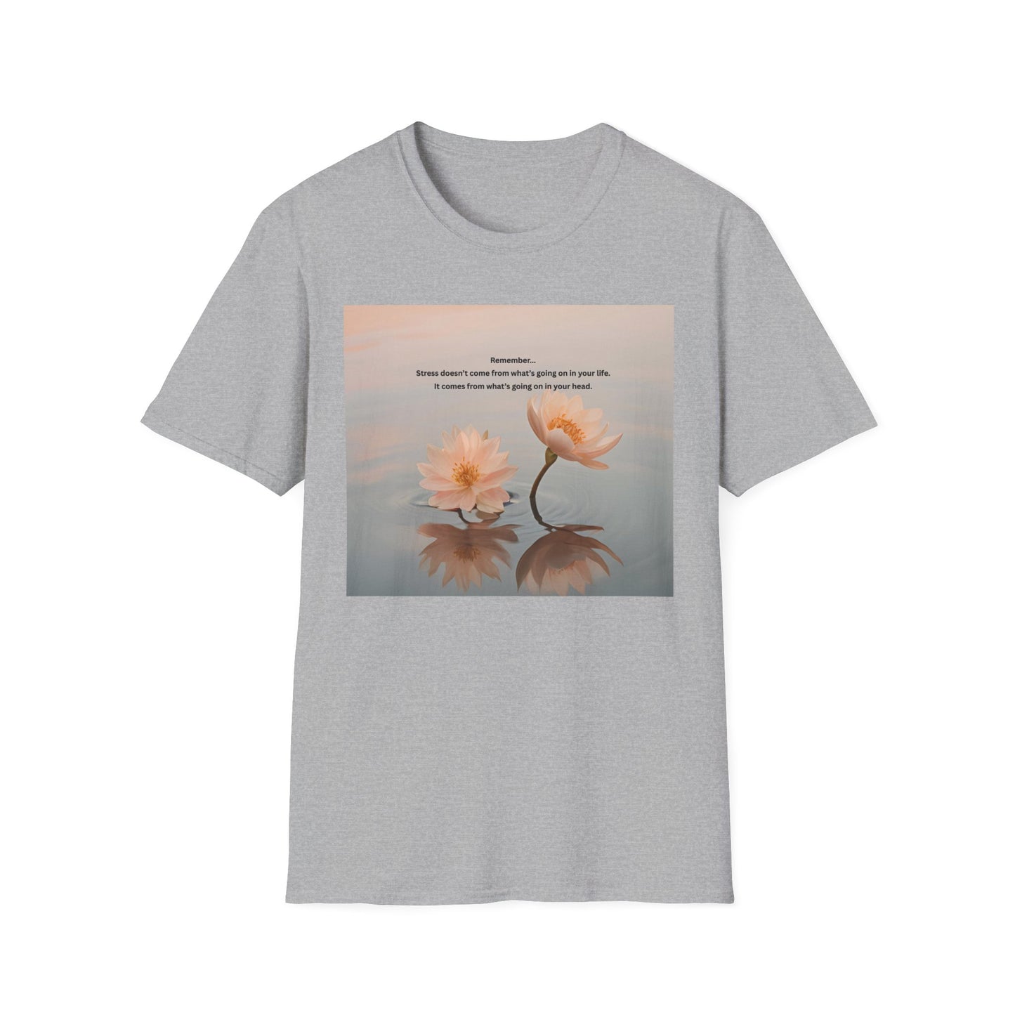 Calm Reflection T‑Shirt — 'Sometimes it takes a season' Floral Inspirational Tee