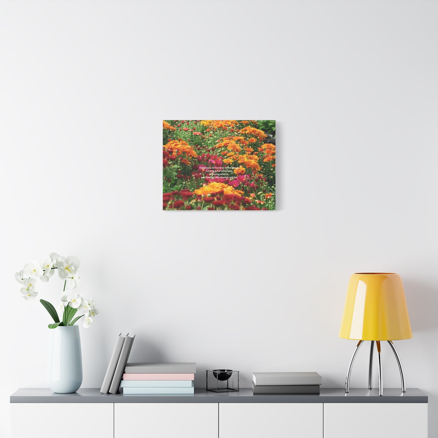 Floral Quote Canvas Print, Inspirational Wall Art, Bright Home Decor, Gift for Her, Motivational Artwork