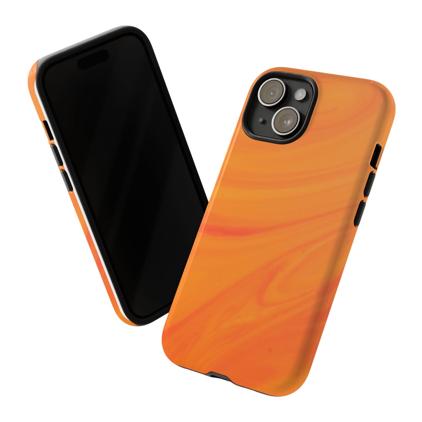 Tough Cases, Beautiful Orange Marble Design